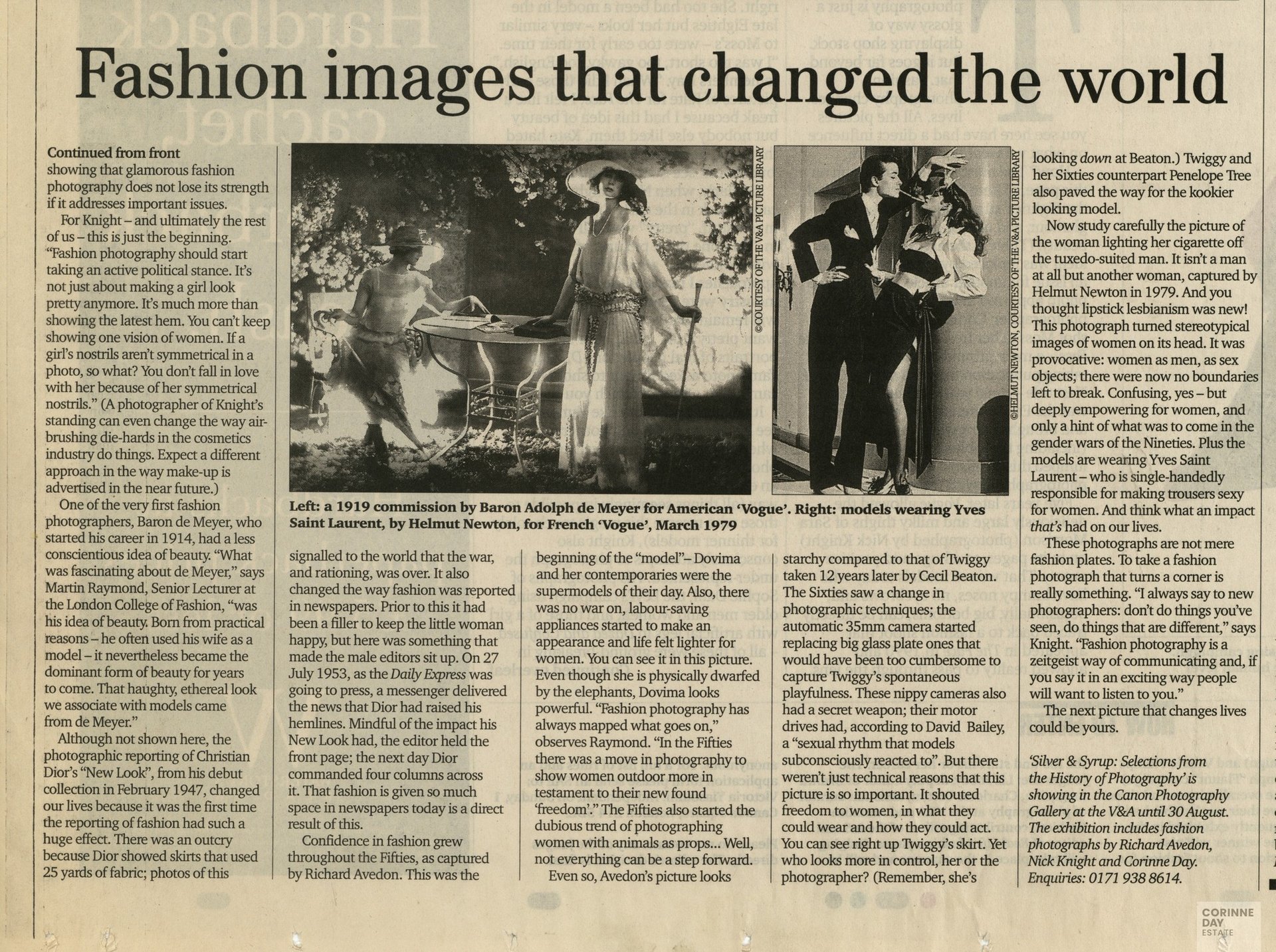 These fashion images changed the world. Could yours do the same?, The Independnent on Sunday, 28 Mar 1999 — Image 3 of 3
