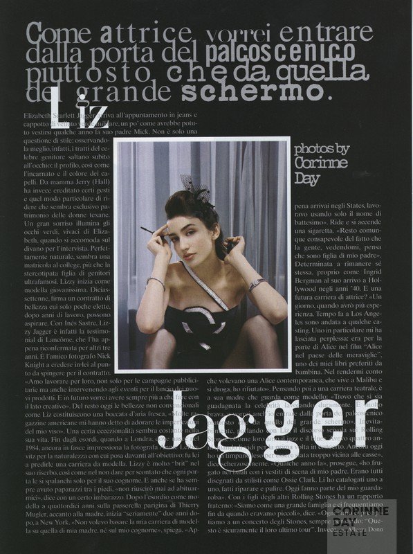 Liz Jagger, Vogue Italia, February 2004 — Image 1 of 6